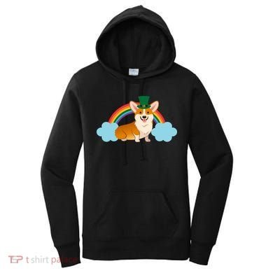 Corgi St. Patrick's Day Rainbow Women's Hoodie