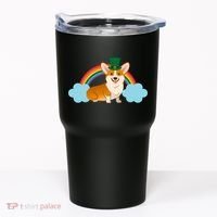 Corgi St. Patrick's Day Rainbow Tumbler thumb 0