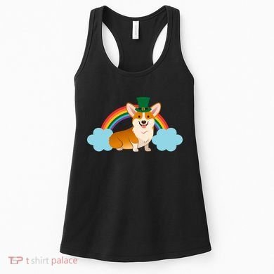 Corgi St. Patrick's Day Rainbow Women's Tank Top