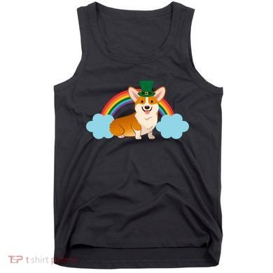Corgi St. Patrick's Day Rainbow Tank Top