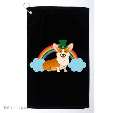 Corgi St. Patrick's Day Rainbow Golf Towel
