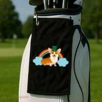 Corgi St. Patrick's Day Rainbow Golf Towel thumb 2