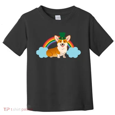 Corgi St. Patrick's Day Rainbow Toddler T-Shirt