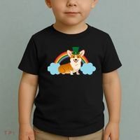Corgi St. Patrick's Day Rainbow Toddler T-Shirt thumb 2
