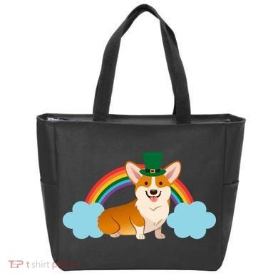 Corgi St. Patrick's Day Rainbow Tote Bag