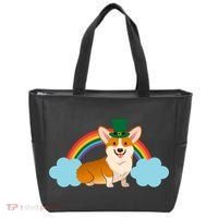 Corgi St. Patrick's Day Rainbow Tote Bag thumb 0