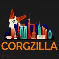 Corgzilla Funny Corgi Dog Doggie Tank thumb 4