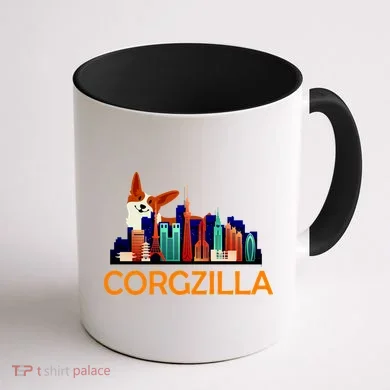 Corgzilla Funny Corgi Dog Coffee Mug back