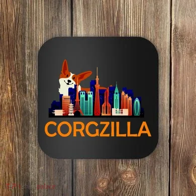 Corgzilla Funny Corgi Dog Coaster