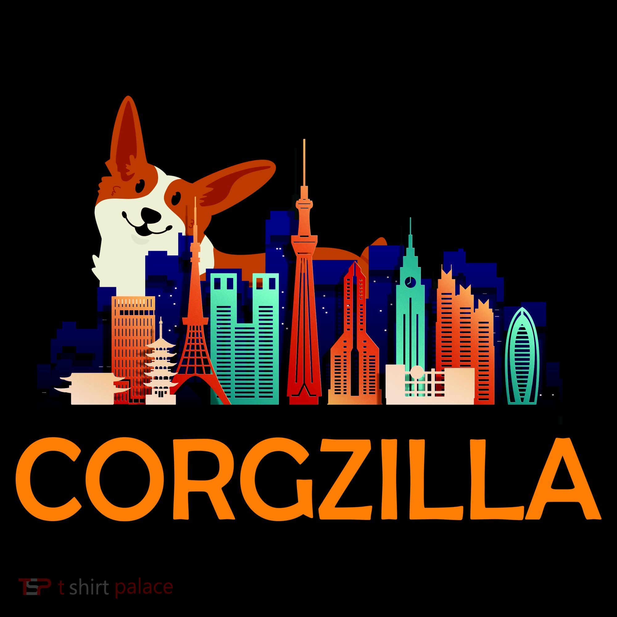 Corgzilla Funny Corgi Dog Coaster