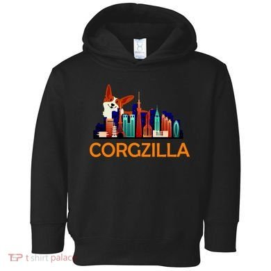Corgzilla Funny Corgi Dog Toddler Hoodie