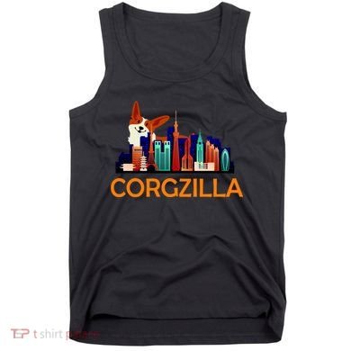 Corgzilla Funny Corgi Dog Tank Top