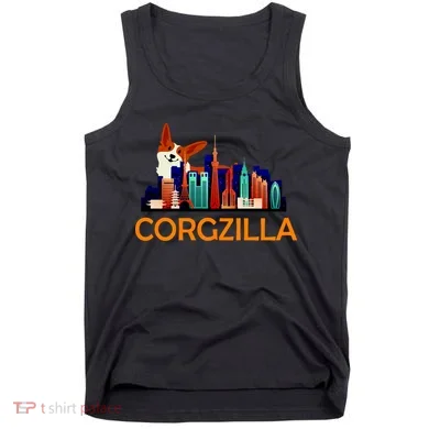 Corgzilla Funny Corgi Dog Tank Top