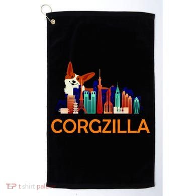 Corgzilla Funny Corgi Dog Golf Towel