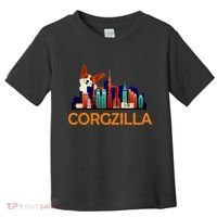 Corgzilla Funny Corgi Dog Toddler T-Shirt thumb 0