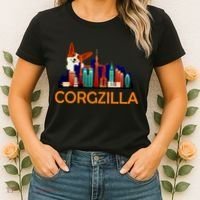 Corgzilla Funny Corgi Dog Women's T-Shirt thumb 2