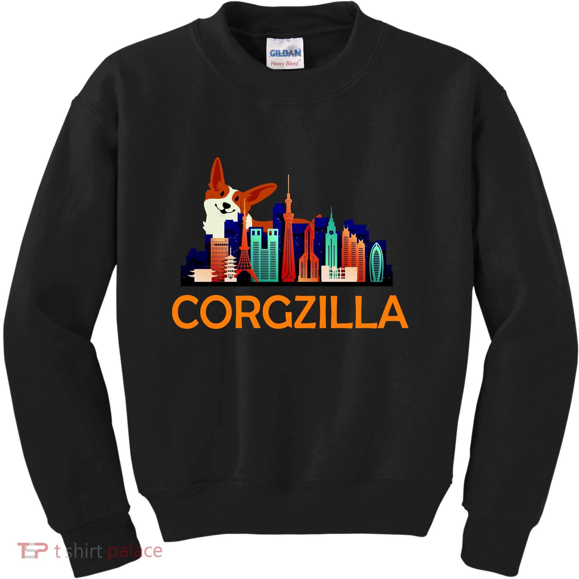 Corgzilla Funny Corgi Dog Kids Sweatshirt
