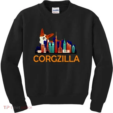 Corgzilla Funny Corgi Dog Kids Sweatshirt