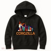 Corgzilla Funny Corgi Dog Kids Hoodie thumb 0