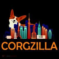 Corgzilla Funny Corgi Dog Kids Hoodie thumb 5