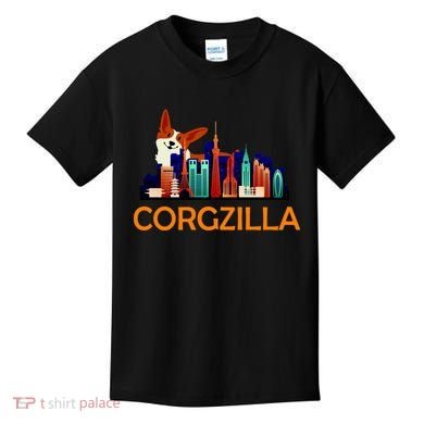 Corgzilla Funny Corgi Dog Kids T-Shirt