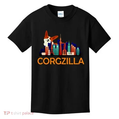 Corgzilla Funny Corgi Dog Kids T-Shirt