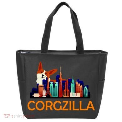 Corgzilla Funny Corgi Dog Tote Bag