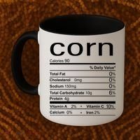 Corn Nutritional Facts Funny Thanksgiving Coffee Mug thumb 2