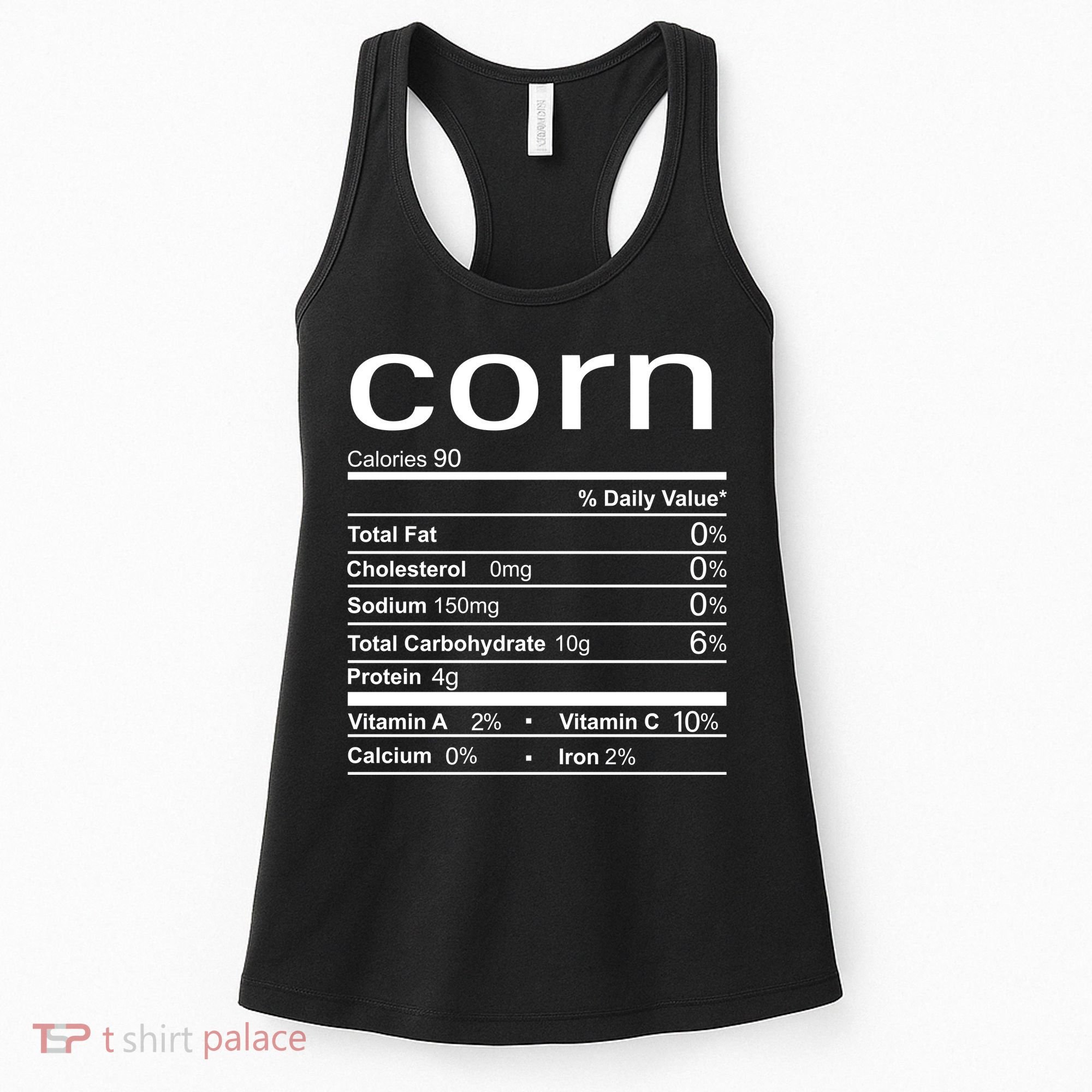 Corn Nutritional Facts Funny Thanksgiving Women's Tank Top