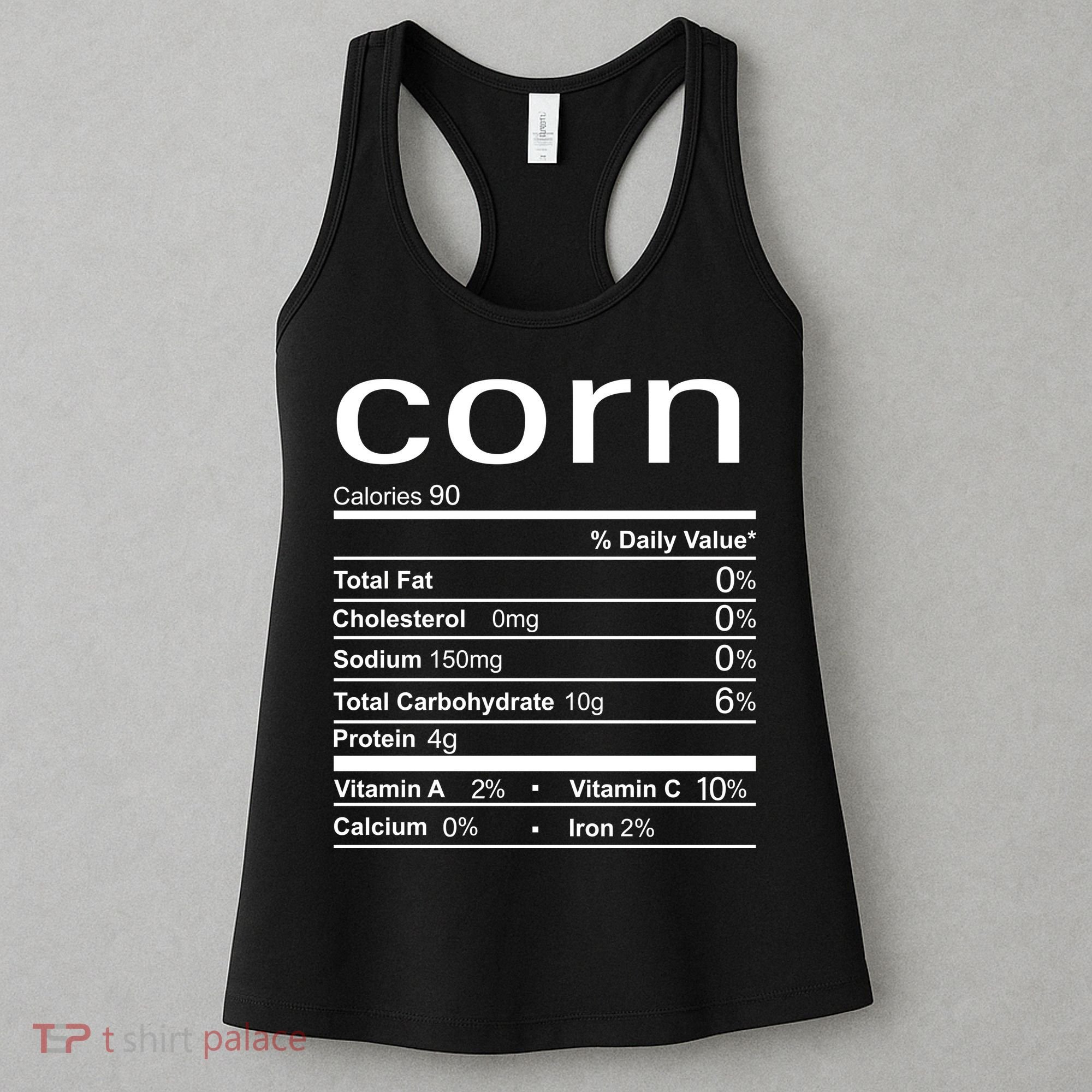 Corn Nutritional Facts Funny Thanksgiving Women's Tank Top
