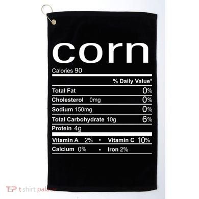 Corn Nutritional Facts Funny Thanksgiving Golf Towel
