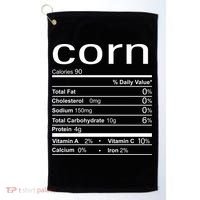Corn Nutritional Facts Funny Thanksgiving Golf Towel thumb 0