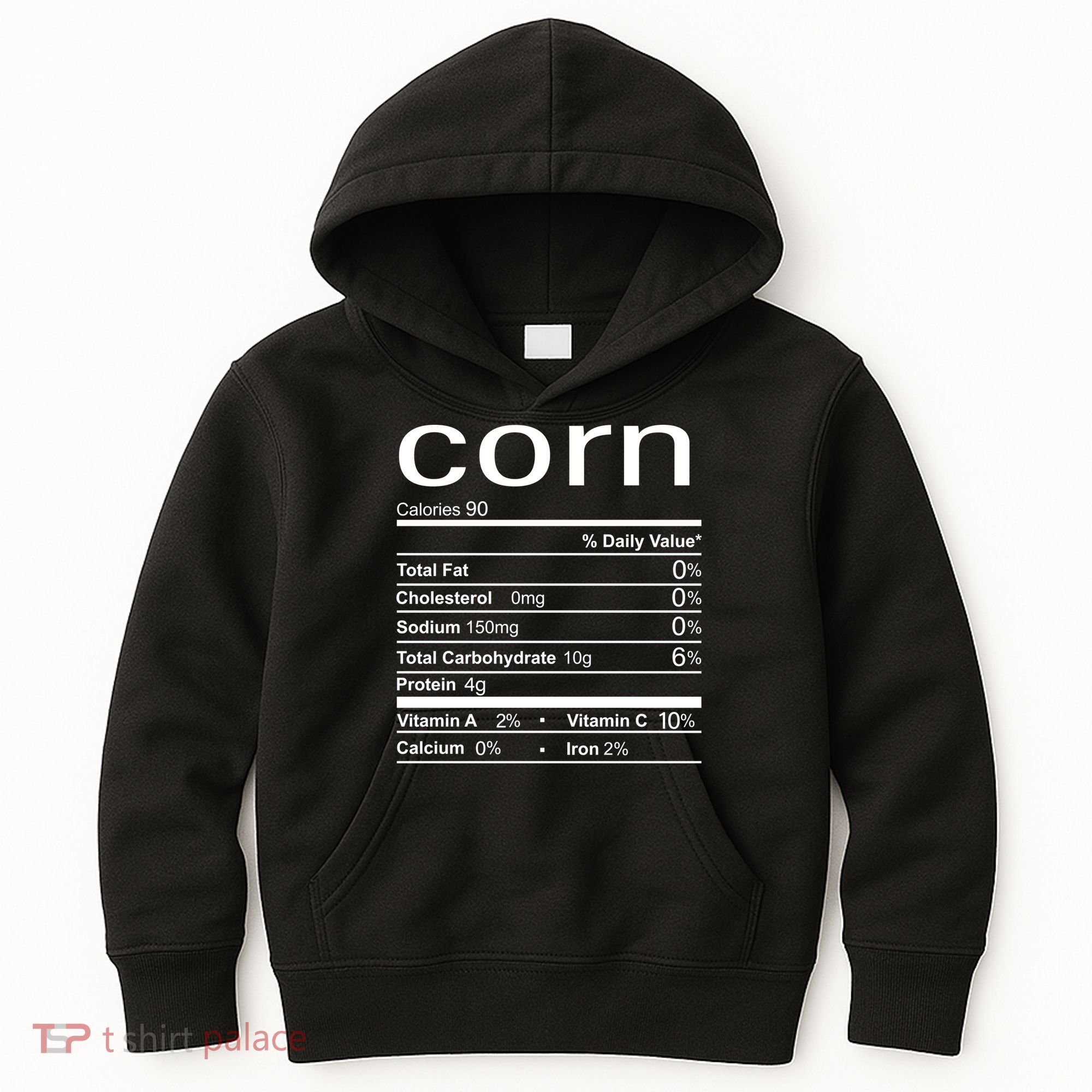 Corn Nutritional Facts Funny Thanksgiving Kids Hoodie