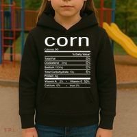 Corn Nutritional Facts Funny Thanksgiving Kids Hoodie thumb 3