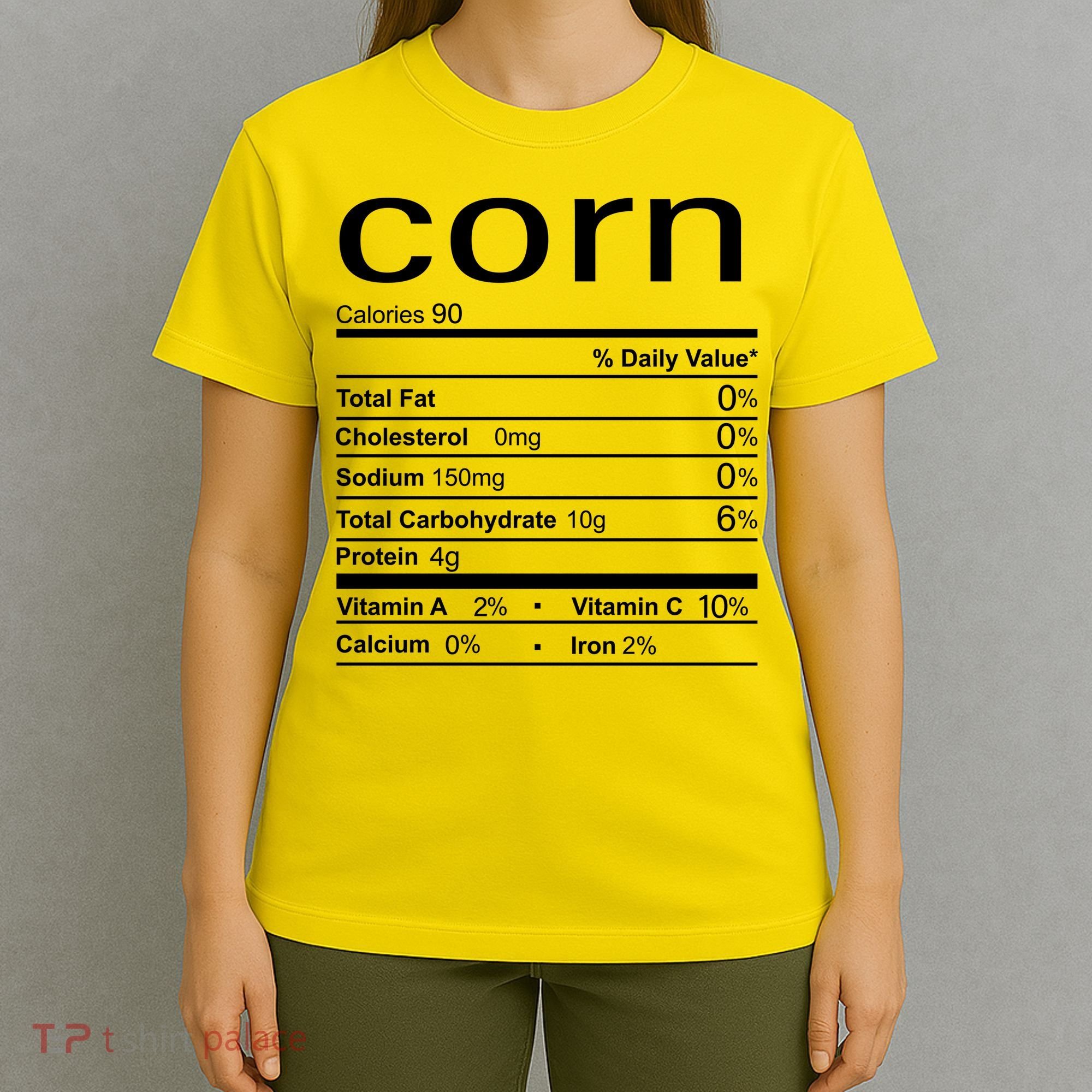 Corn Nutritional Facts Funny Thanksgiving T-Shirt