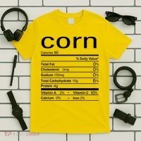 Corn Nutritional Facts Funny Thanksgiving T-Shirt thumb 5