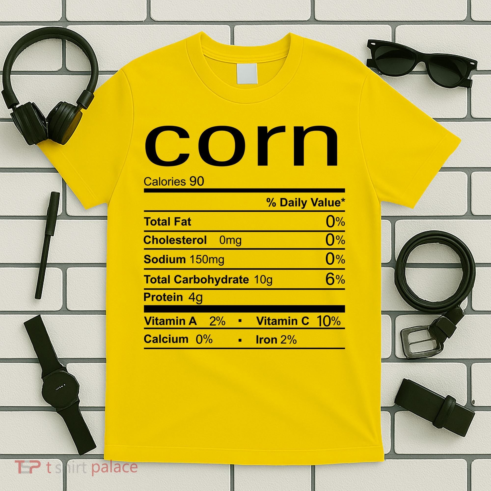 Corn Nutritional Facts Funny Thanksgiving T-Shirt