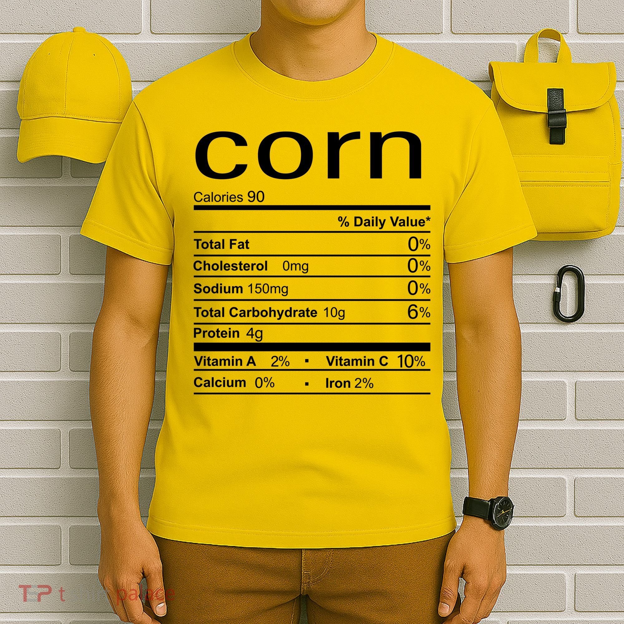 Corn Nutritional Facts Funny Thanksgiving T-Shirt