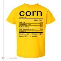 Corn Nutritional Facts Funny Thanksgiving Toddler T-Shirt thumb 0