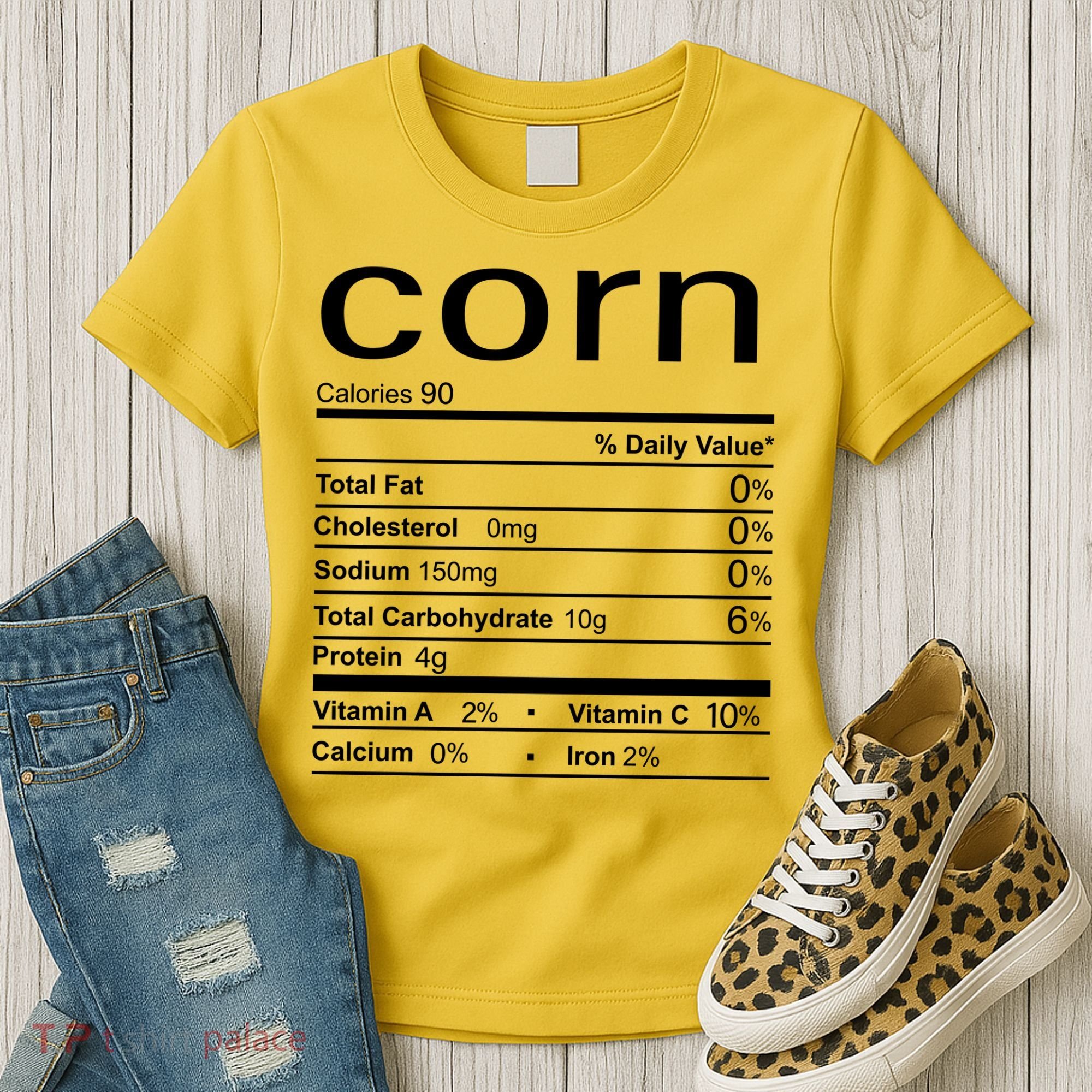 Corn Nutritional Facts Funny Thanksgiving Women's T-Shirt
