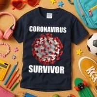 Coronapocalpse Survivor Kids T-Shirt thumb 3