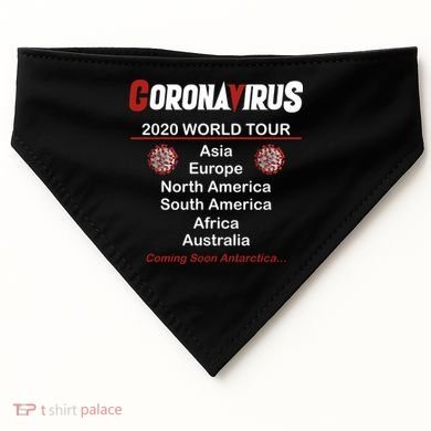 Coronavirus 2020 World Tour USA-Made Doggie Bandana