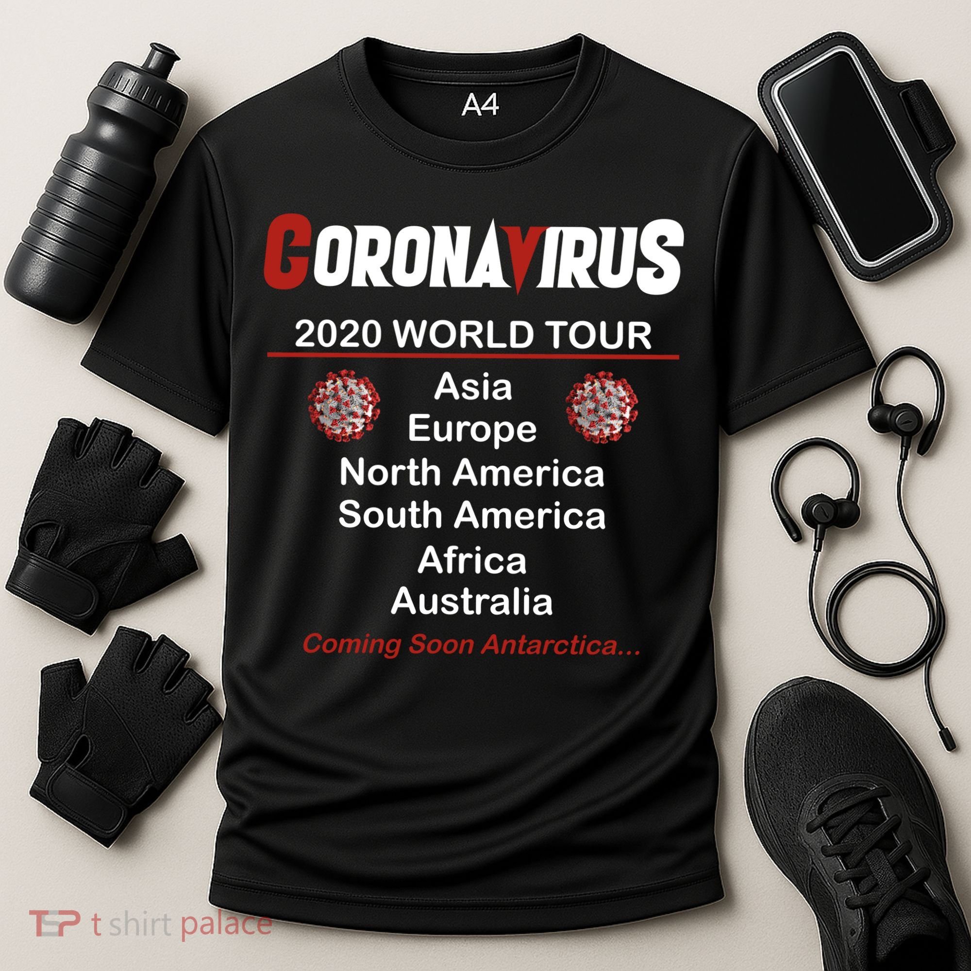 Coronavirus 2020 World Tour Cooling Performance Crew T-Shirt