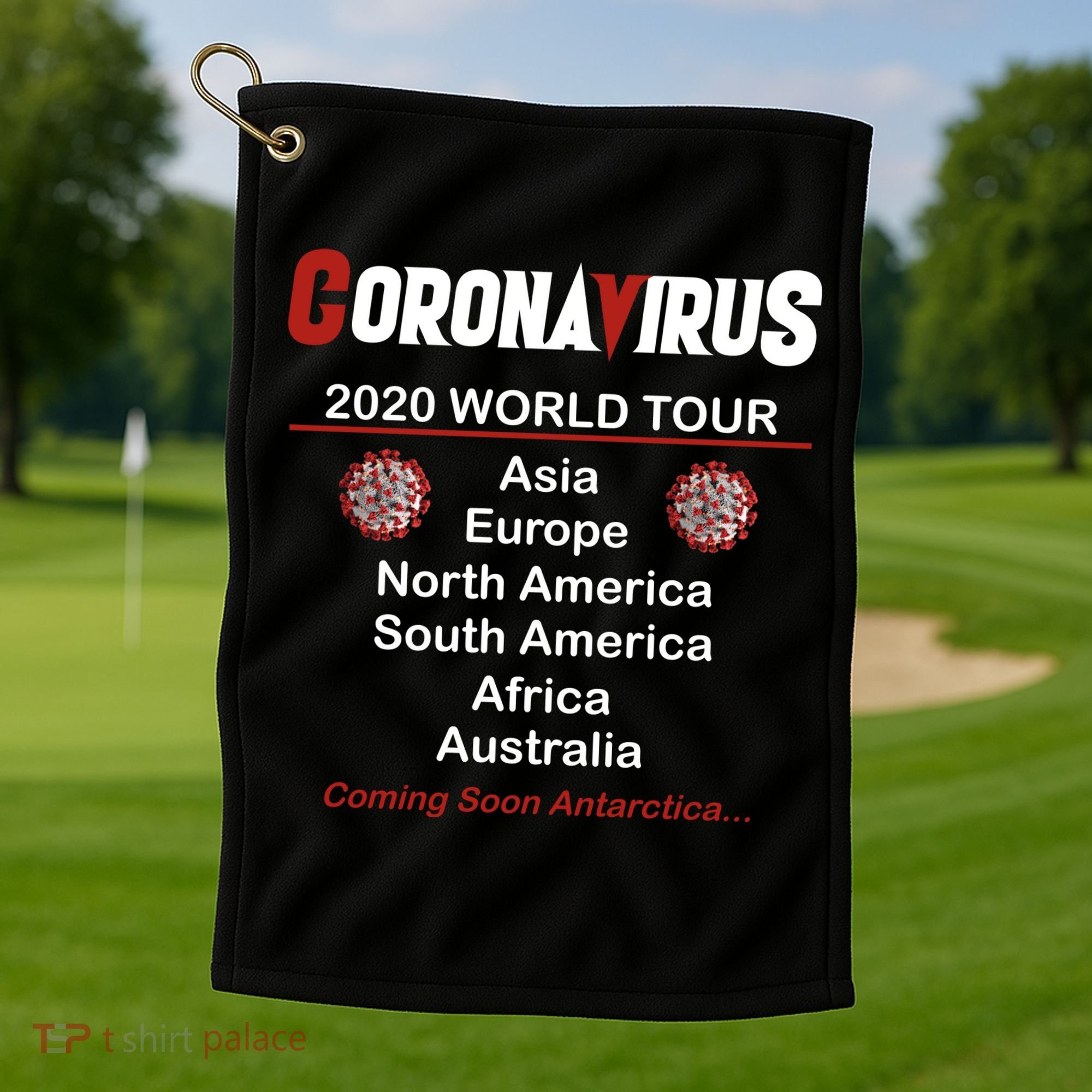 Coronavirus 2020 World Tour Golf Towel