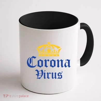 CoronaVirus Crown Logo Coffee Mug back