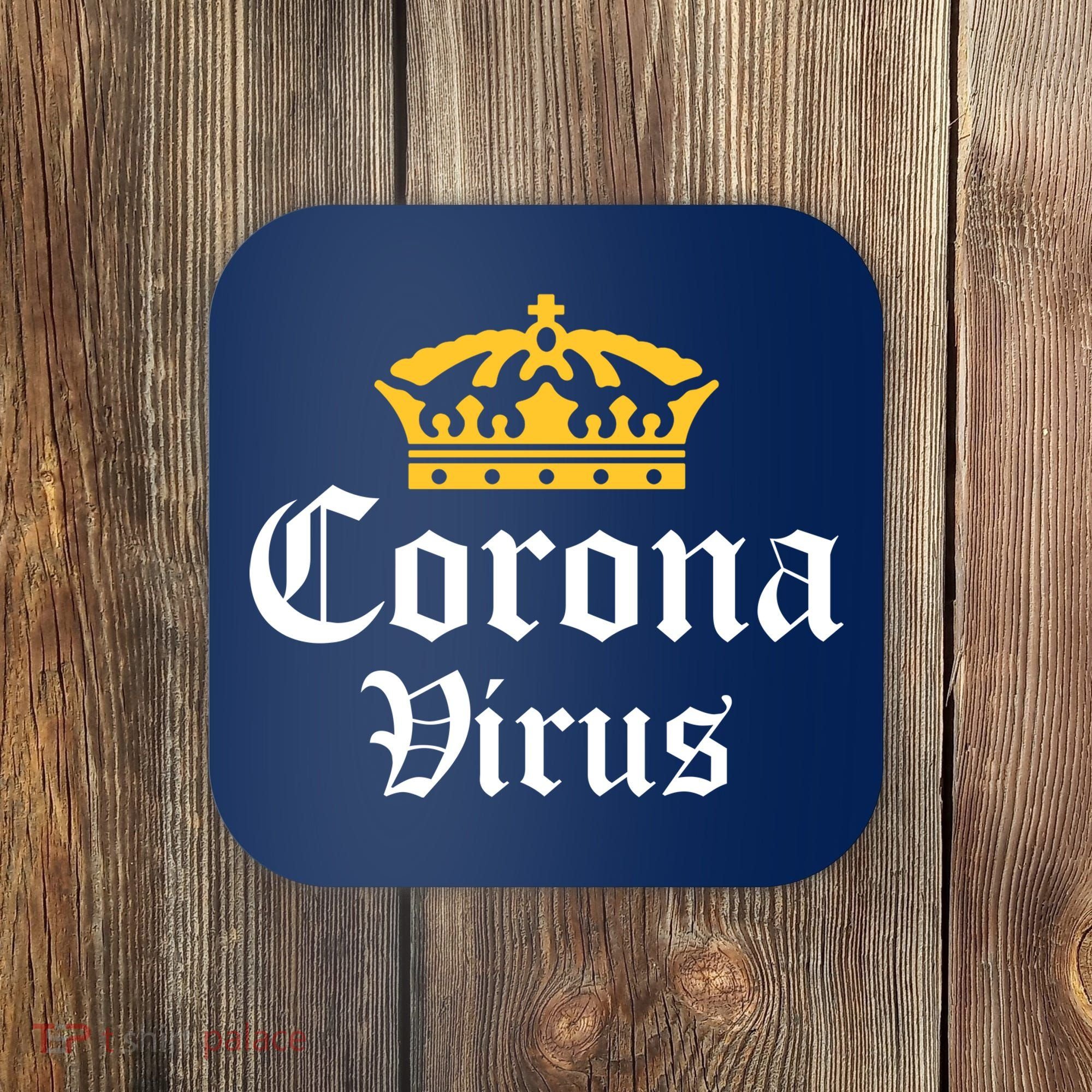 CoronaVirus Crown Logo Coaster