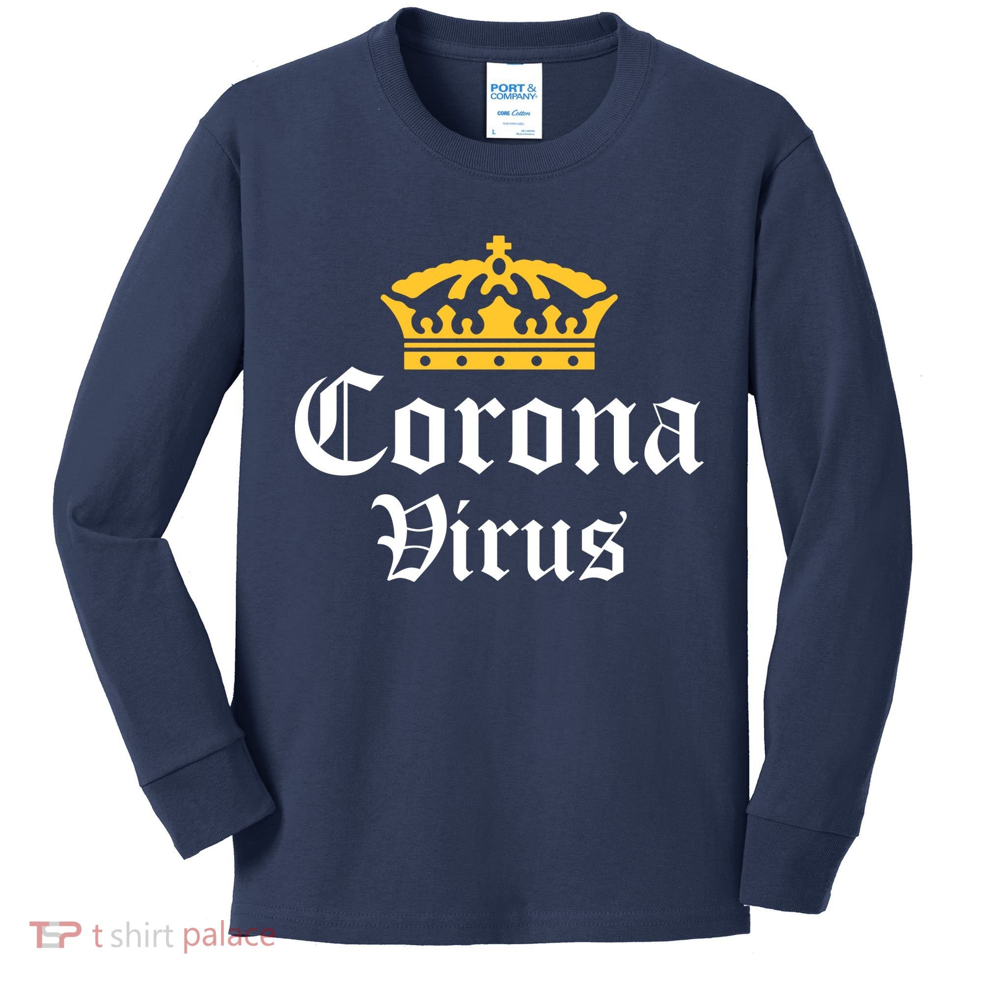 CoronaVirus Crown Logo Kids Long Sleeve Shirt