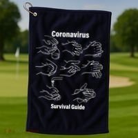 Coronavirus Survival Guide Golf Towel thumb 1