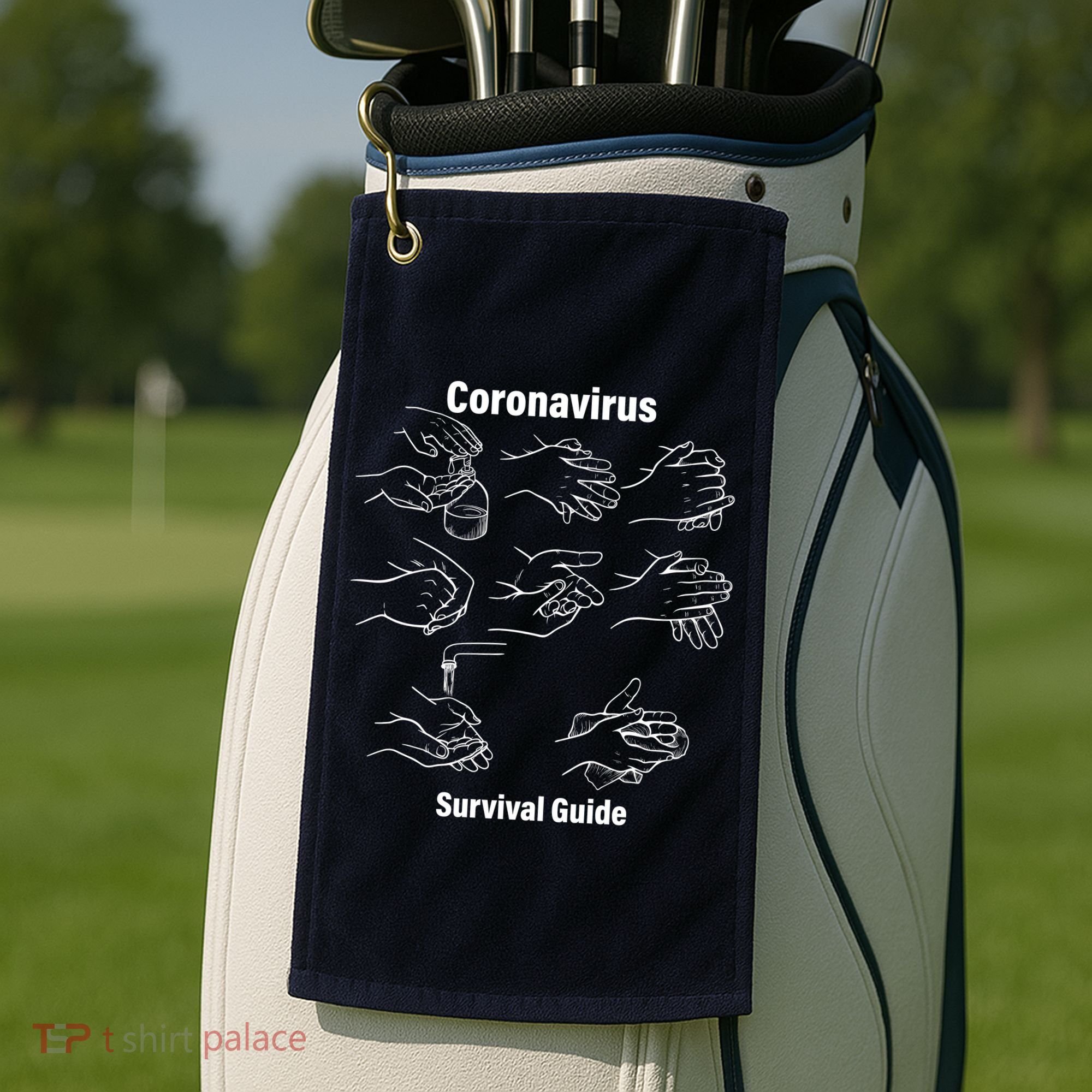 Coronavirus Survival Guide Golf Towel