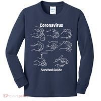 Coronavirus Survival Guide Kids Long Sleeve Shirt thumb 0